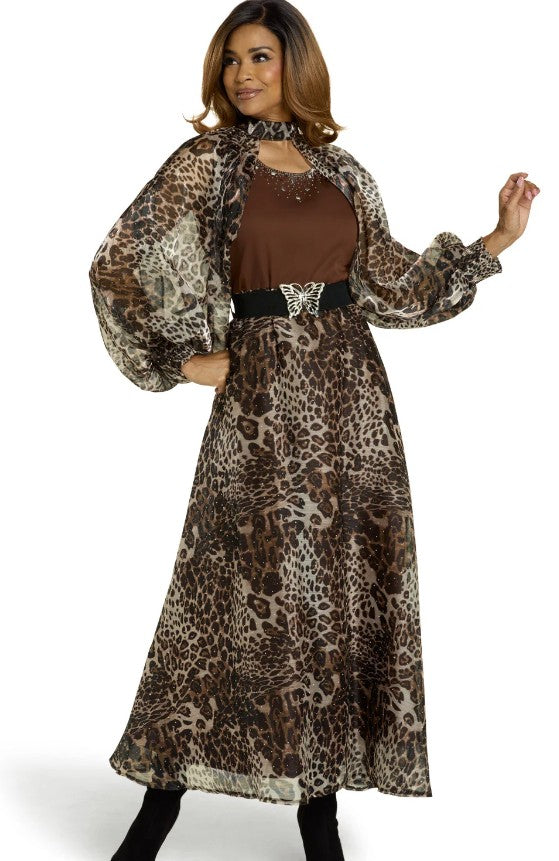 Donna Vinci Style 12211 2 piece Organza Maxi Dress