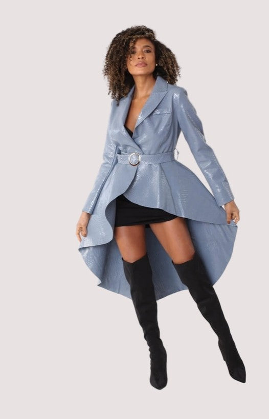 For Her High-Low Belted Coat Style 82055