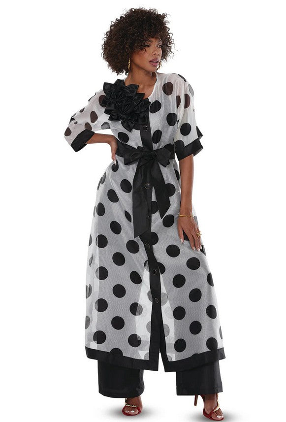 Love The Queen Style 17591 3PC Duster, Cami & Pant Set