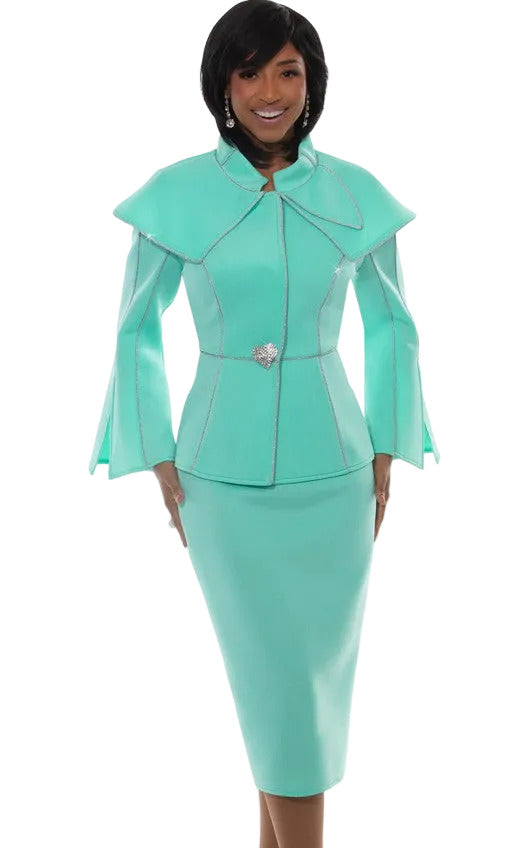 Lisa Rene Style 3377 2PC Scuba Skirt Suit