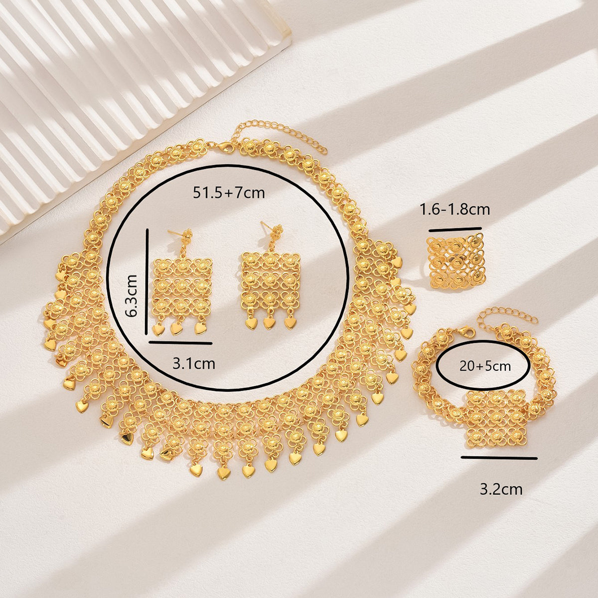 Five-Piece Middle East Jewelry Suit