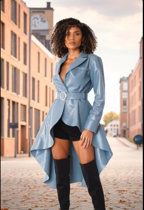 For Her High-Low Belted Coat  Style 82055