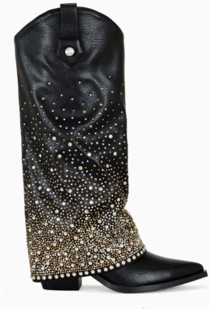 Azalea Wang Beth Foldover Cowboy Boot