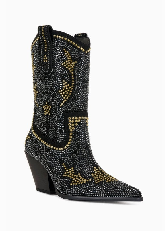 AZALEA WANG SCOTT-BLACKMULTI WESTERN BOOTIE