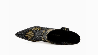 AZALEA WANG SCOTT-BLACKMULTI WESTERN BOOTIE