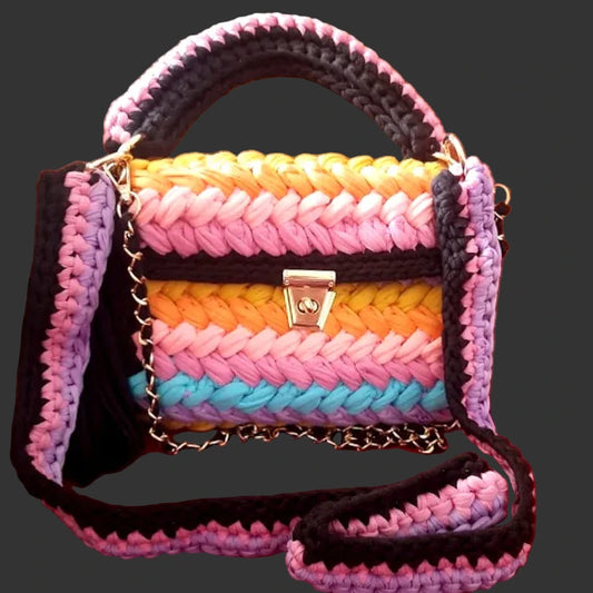 Handmade Multicolor Crochet Bag