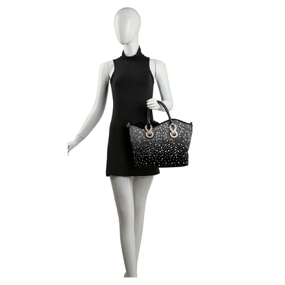 RHINESTONE OMBRÉ DESIGN ELEGANT TOTE