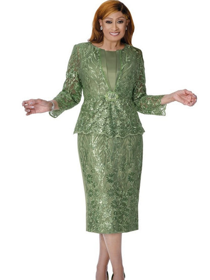 Dorinda Clark Cole 3PC Lace Skirt Suit