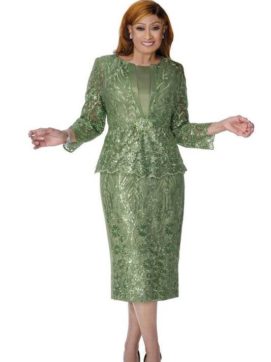 Dorinda Clark Cole 3PC Lace Skirt Suit