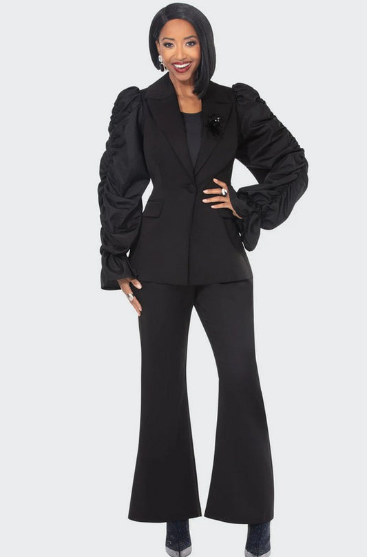 DONNA VINCI STYLE#12242- 3PC. JACKET, TOP & PANT SET