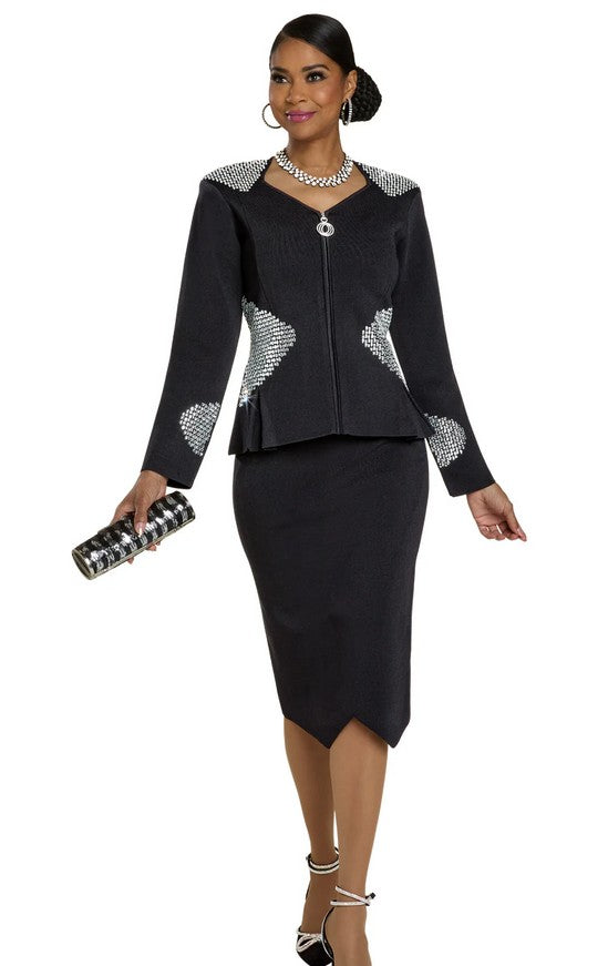 Donna Vinci Knits Style 13453- 2PC Jacket and Skirt Set