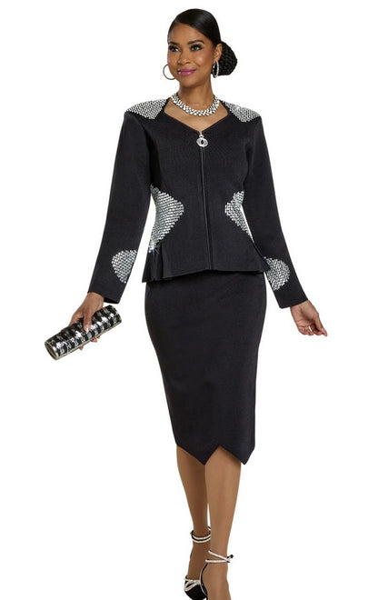 Donna Vinci Knits Style 13453- 2PC Jacket and Skirt Set