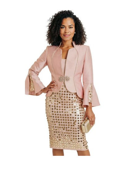Donna Vinci Style 12259- 3 PC Jacket, Cami & Skirt Set