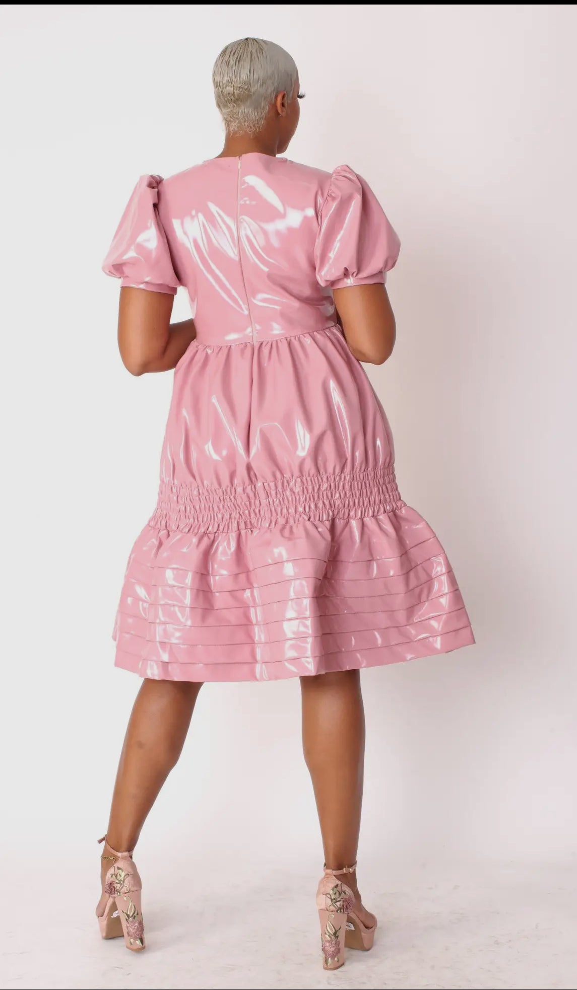 High Gloss Leather Dress-81830