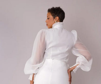 FOR HER NYC 82682 – Floral Embroidered Blouse Victorian-Inspired Elegance