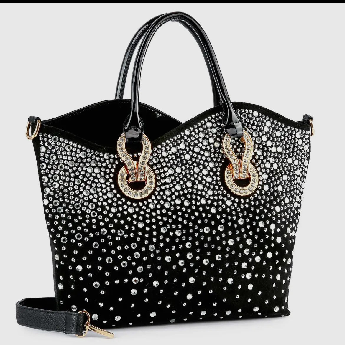 RHINESTONE OMBRÉ DESIGN ELEGANT TOTE