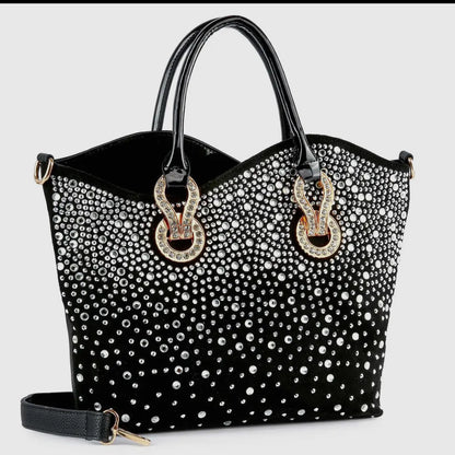 RHINESTONE OMBRÉ DESIGN ELEGANT TOTE