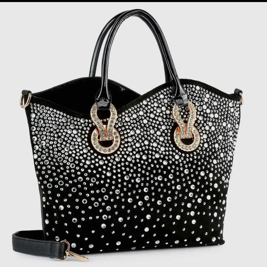 RHINESTONE OMBRÉ DESIGN ELEGANT TOTE