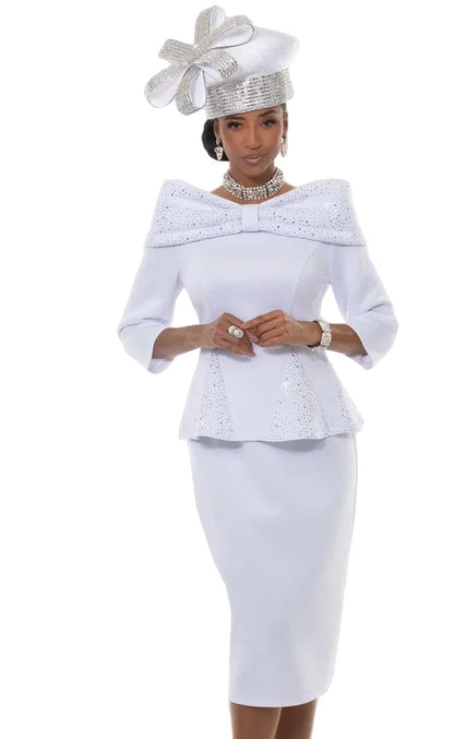 Lisa Rene Style 3373  2 piece Scuba Skirt Suit