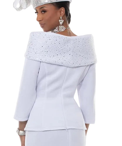 Lisa Rene Style 3373  2 piece Scuba Skirt Suit