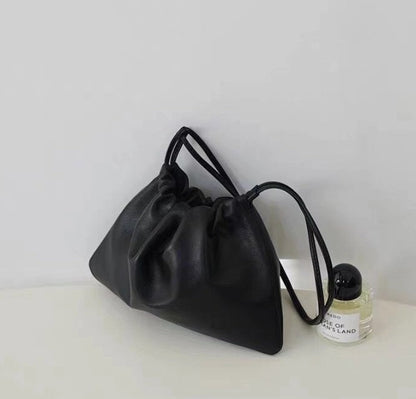 Soft PU Leather Drawstring Cloud Bag