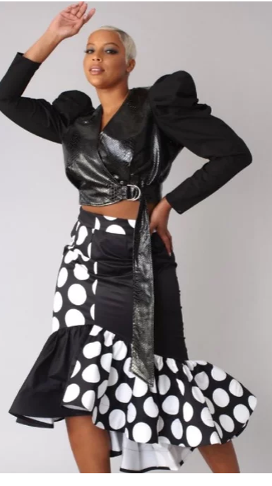 For Her NYC #81786 High and Low Skirt