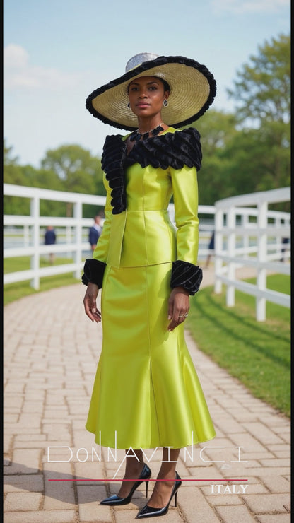 DONNA VINCI 2PC. JACKET & SKIRT SET 12222