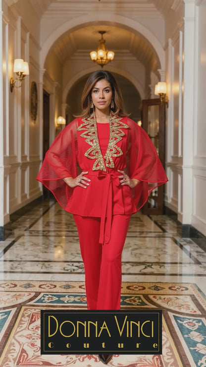 Donna Vinci Couture, Style 5866 - 3pc. Jacket, Cami & Pant Set